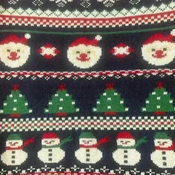 Santa Snowman Christmas Fair Isle Sweater Pencil Skirt Women’s Size Small Kitsch - Picture 3 of 7
